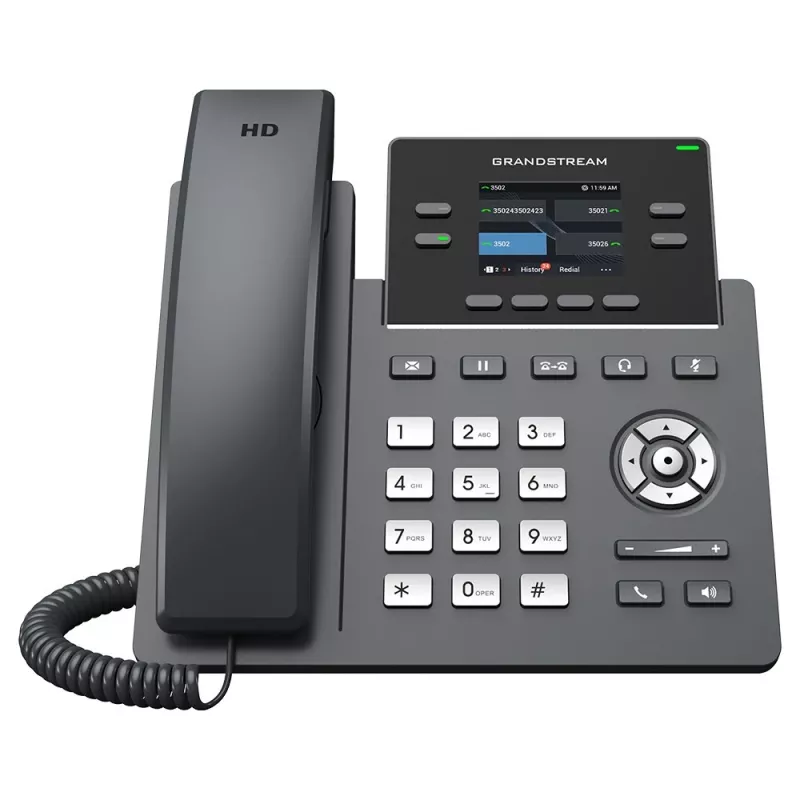 Teléfono IP Grandstream Networks GRP2612G Negro 4 líneas LCD