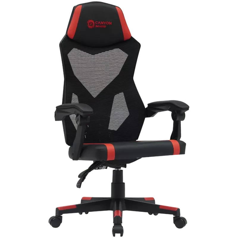 Canyon MCH01 - Flow - silla gaming ergonómica - negra y roja