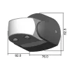 Detector de movimiento por infrarrojos MACLEAN MCE468B IP65 — Detector de presencia por infrarrojos, resistente a la intemperie