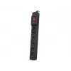 Regleta de enchufes ARMAC Multi M6 con protección contra sobretensiones, 6 tomas, cable de 10 m, negra