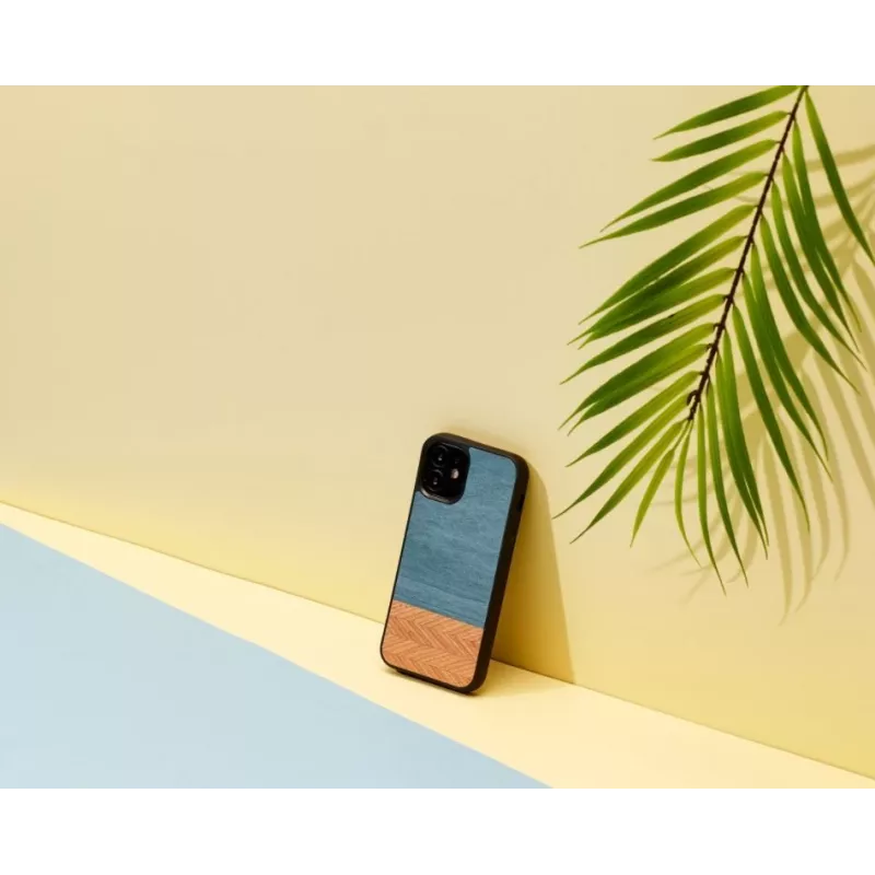 Funda para móvil Man and Wood para iPhone 12 mini — denim negro