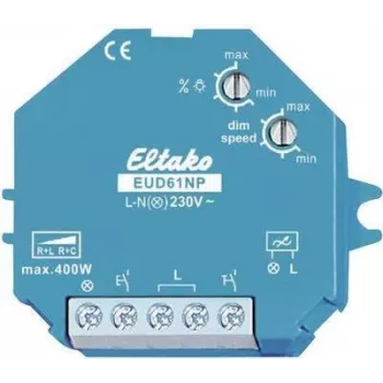 Eltako EUD61NP-230V regulador de intensidad y interruptor empotrable azul - blanco regulador (851932)