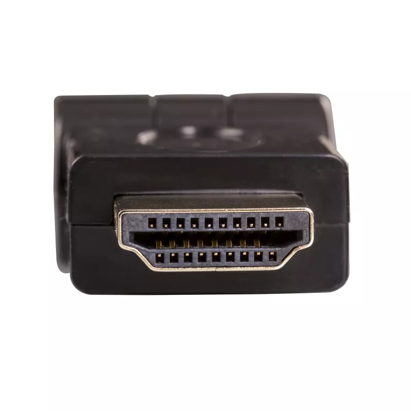 Akyga AK-AD-40 Adaptador acodado HDMI (M) a HDMI (F) giratorio 180°, negro