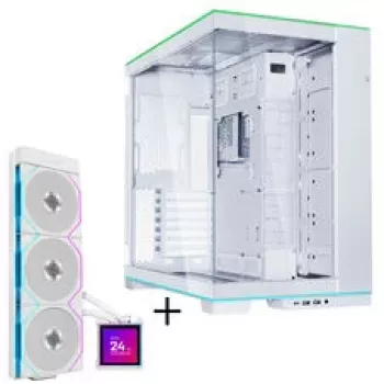 Bundle de caja para PC Lian Li O11 Dynamic EVO RGB + HydroShift II LCD-S 360TL AiO - blanco