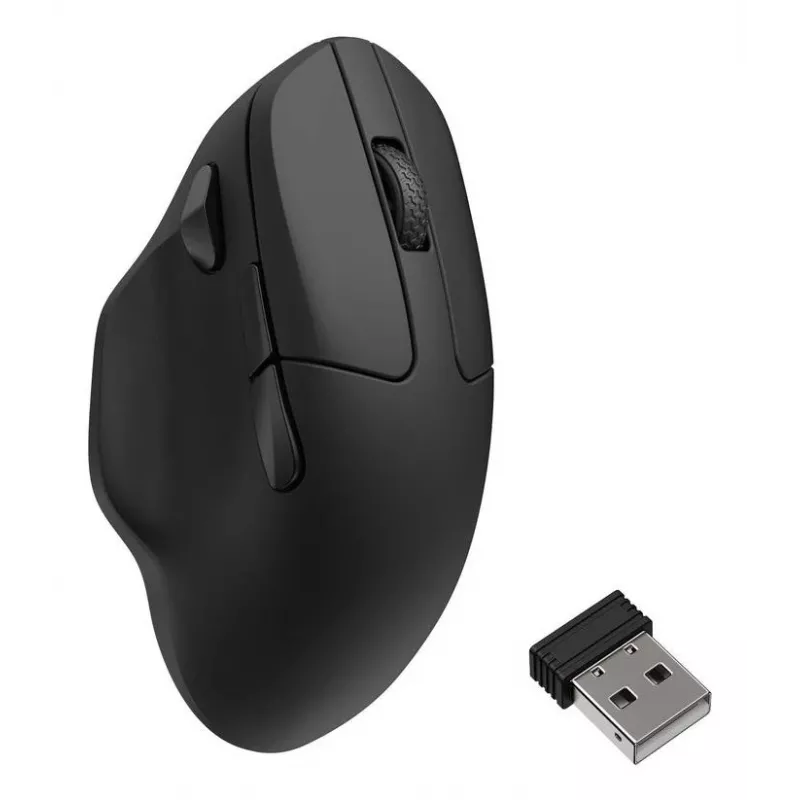 Ratón inalámbrico Keychron M7 8K negro — diseño ergonómico compacto, recargable