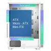 Caja de PC Montech X3 GLASS torre Midi blanca