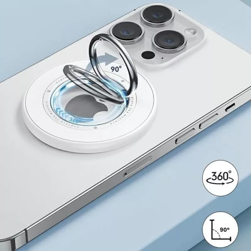 Soporte magnético de anillo reversible SODI BM-350 blanco compatible con MagSafe