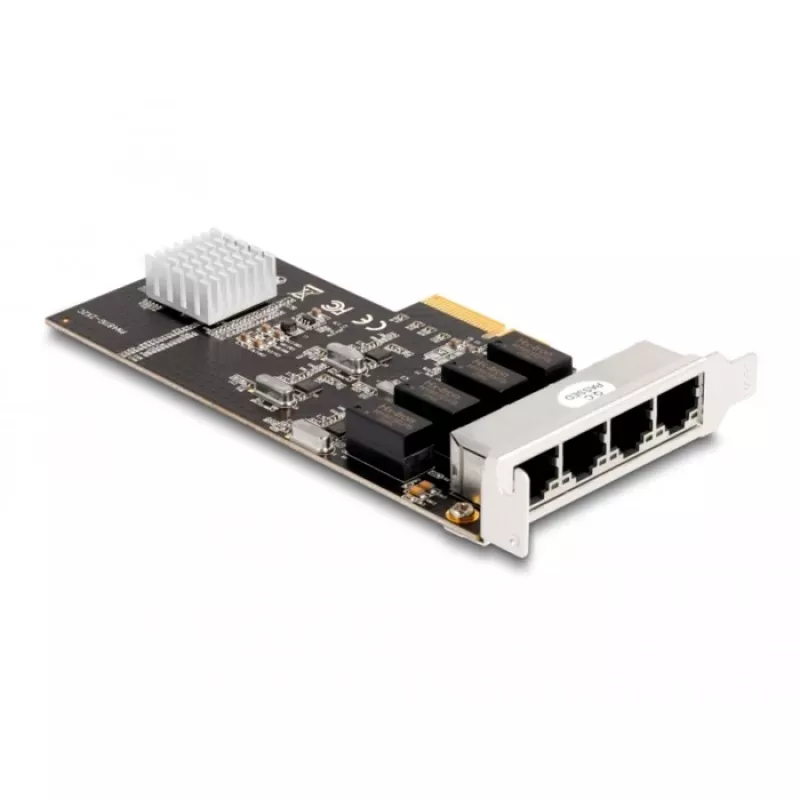 Tarjeta DeLOCK PCI Express x4 4 x RJ45 Gigabit LAN RTL8111 - PCIe - RJ-45 - PCIe 2.0 - plata - PC - Windows 10 - Windows 11 - Windows 8.1 (88618)