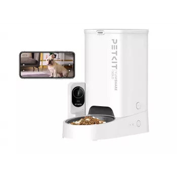 Comedero automático PETKIT P571 con cámara, capacidad de 3 l, blanco