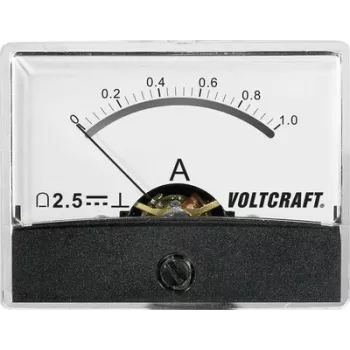 Voltcraft AM-60X46/1A/DC Instrumento de medición empotrable AM-60X46/1A/DC 1 A mecanismo de bobina móvil (AM-60X46/1A/DC)