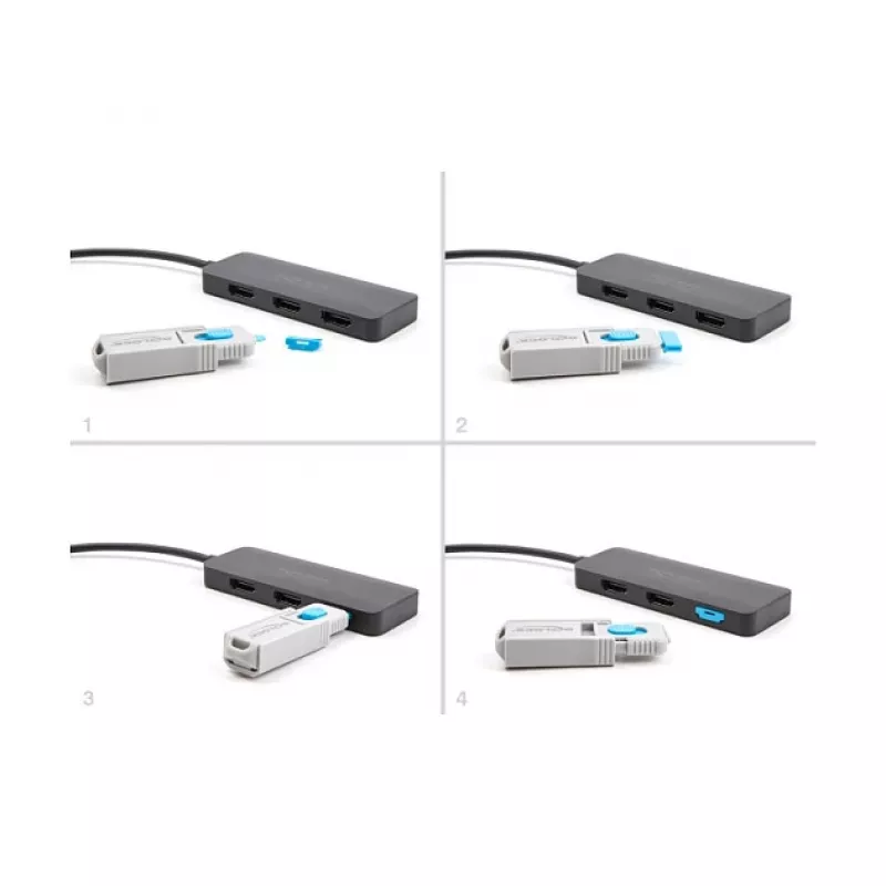 Bloqueador de puerto DeLOCK HDMI conector hembra pack de 10 azul