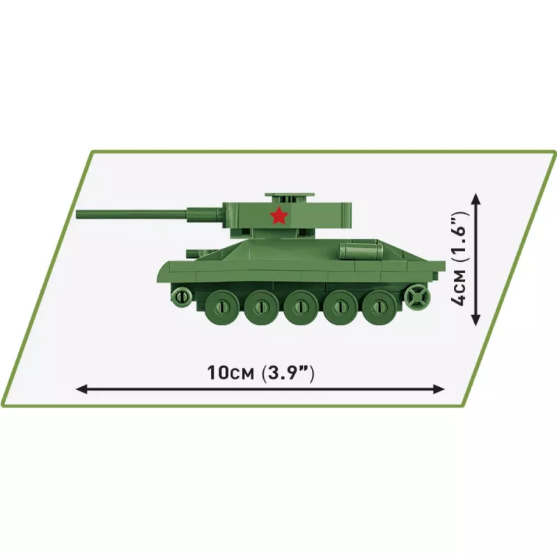 Set de construcción Cobi modelo de tanque T-34-85 — 110 piezas, edad 6+, verde