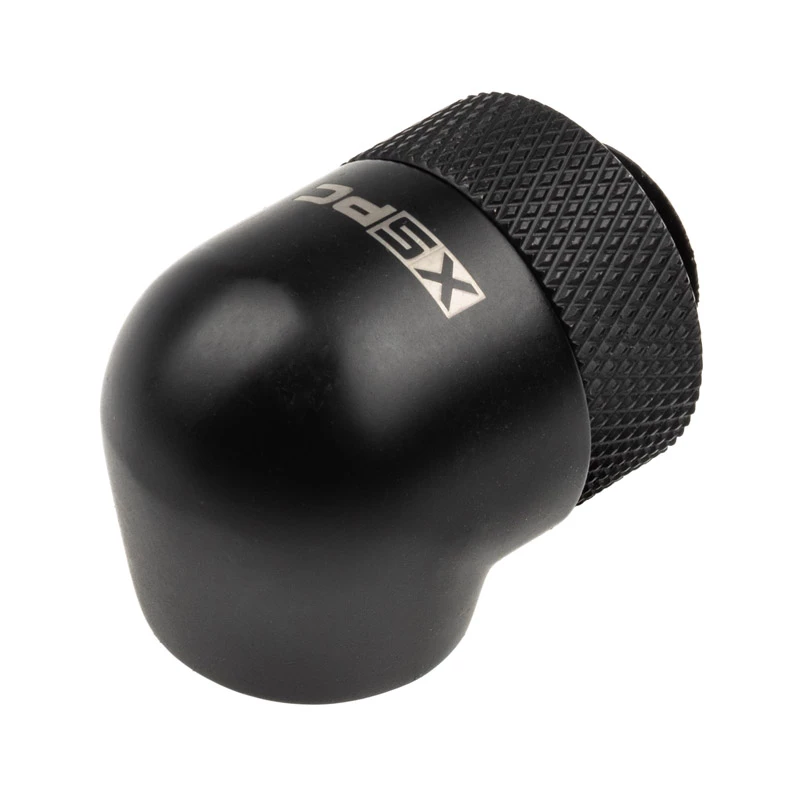 Adaptador XSPC 90° G1/4 rosca macho a G1/4 rosca hembra, giratorio, negro