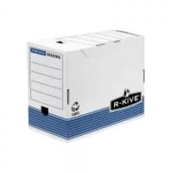Caja de archivo Fellowes R-Kive PRIMA, blanco-azul (B)200 mm, de cartón 100% reciclado, 100% reciclable (0028501)