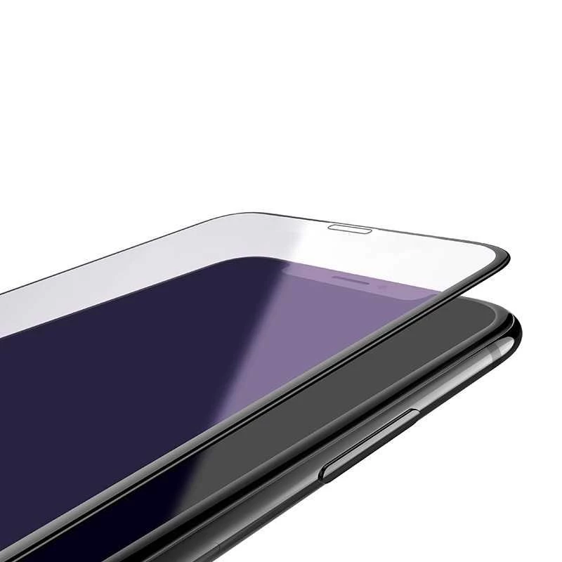 Protector de pantalla de cristal templado Devia Van Anti-blue Ray para iPhone XR 6.1, negro
