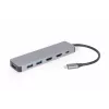 Gembird A-CM-COMBO3-03 adaptador multipuerto USB Type-C 3 en 1 (hub + HDMI + PD)