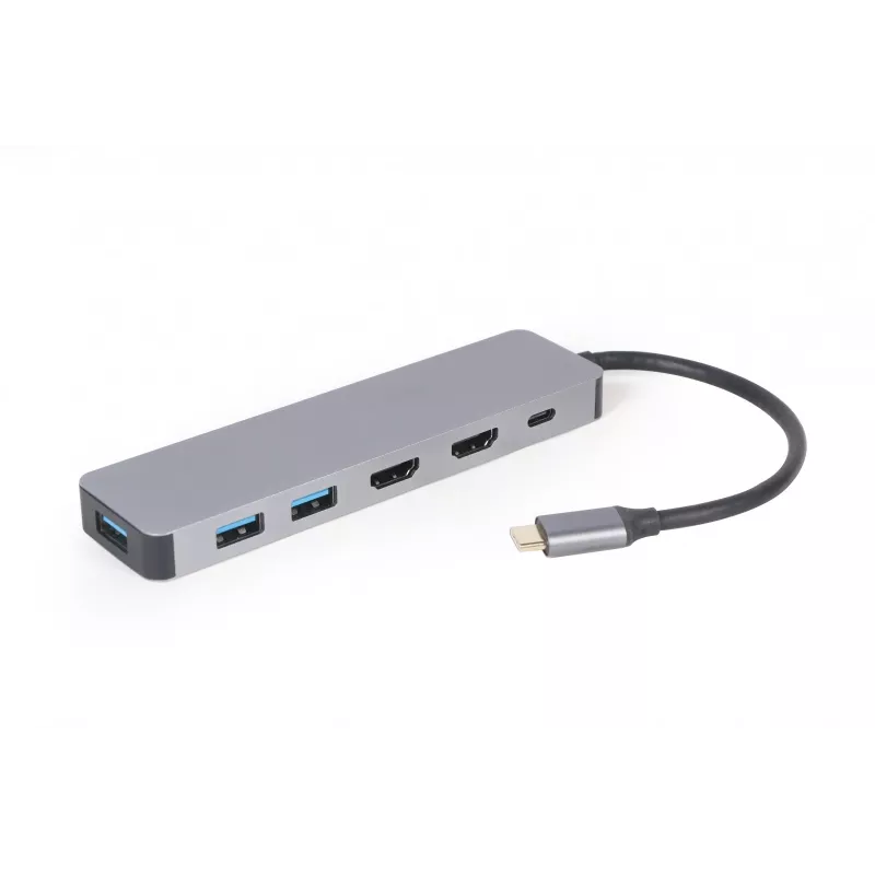 Gembird A-CM-COMBO3-03 adaptador multipuerto USB Type-C 3 en 1 (hub + HDMI + PD)