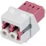 Módulo Keystone Rutenbeck KMK-LC-D OM4 blanco — inserción de fibra LC dúplex OM4