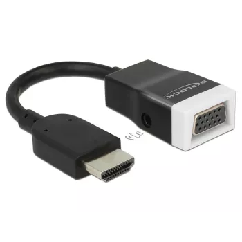 Adaptador de cable de vídeo HDMI Type A VGA D-Sub + 3,5 mm DeLOCK 65587