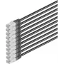 ShiverPeaks 75711-H0.5S-SET10 Cable de conexión Cat.6 S/FTP PIMF libre de halógenos, 0,5 m, negro, pack de 10