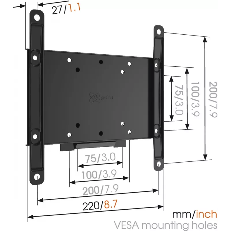 Vogels | Soporte de pared | MA2000-A1 | Fijo | 26-40 pulgadas | Capacidad máxima 30 kg | Negro