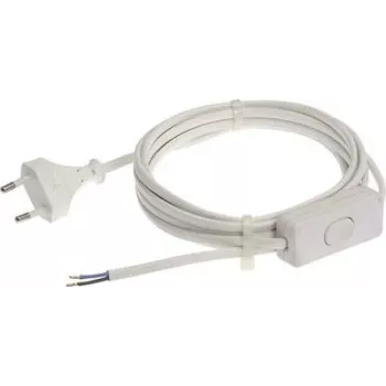 Cable de alimentación AS Schwabe 70631, 3,00 m, blanco, cable de red