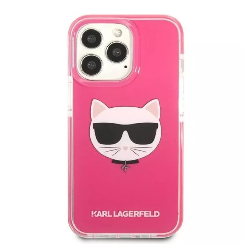 Karl Lagerfeld KLHCP13XTPECPI iPhone 13 Pro Max 6.7 funda rígida fucsia/FUSCHIA Choupette Head