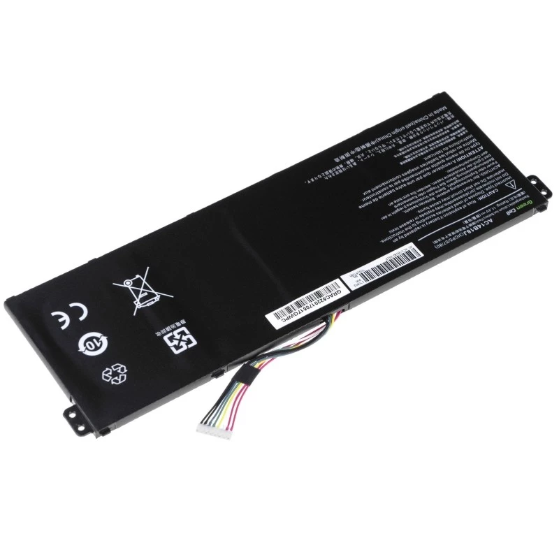 Batería Green Cell AC52 para Acer Aspire E11 ES1-111M ES1-131 E15 ES1-512 Chromebook CB3-111 CB5-311, 11,4V 2200mAh Li-Ion, 3 celdas, negra