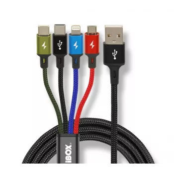 Cable de carga universal 4 en 1 I-BOX USB IKUM4W1