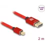 Cable DeLOCK Mini DisplayPort a DisplayPort 8K 60 Hz 2 m rojo metal sin bloqueo