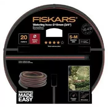 Manguera de jardín Fiskars Q4 3/4 pulgadas 20 m, duradera 19 mm de diámetro interior