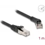 Cable de red DeLOCK RJ45 Cat.8.1 S/FTP acodado 45° 1 m negro