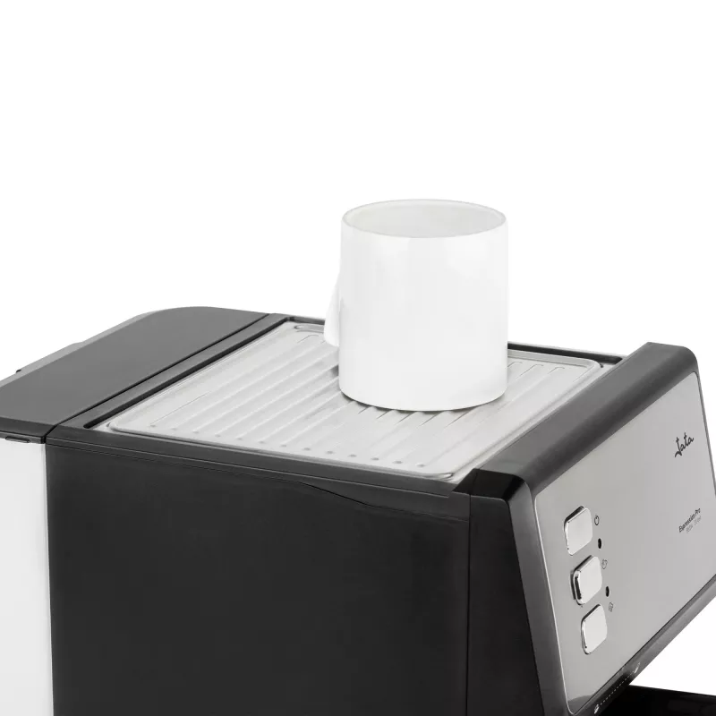 Jata JECA2525 cafetera espresso, 20 bar, 850 W, depósito de agua de 1,8 l, tubo de vapor, negra / acero inoxidable