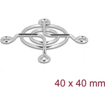Rejilla para ventilador DELOCK 67304 metal, 53×53 mm, plata — accesorio de refrigeración para ordenador