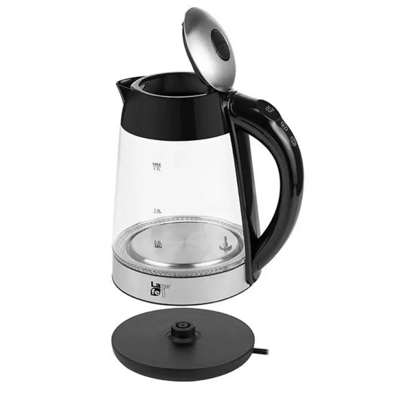 Hervidor de agua Lafe LAFCZA46806, 2200 W, 1,7 l, negro