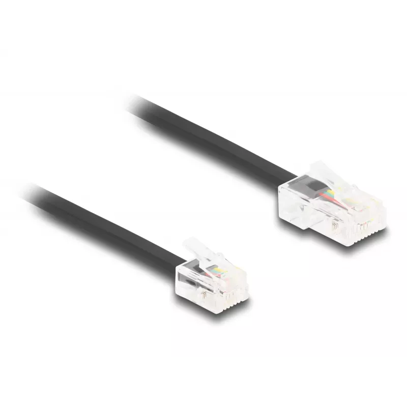 Cable telefónico DeLOCK conector RJ45 a conector RJ11 negro 3 m