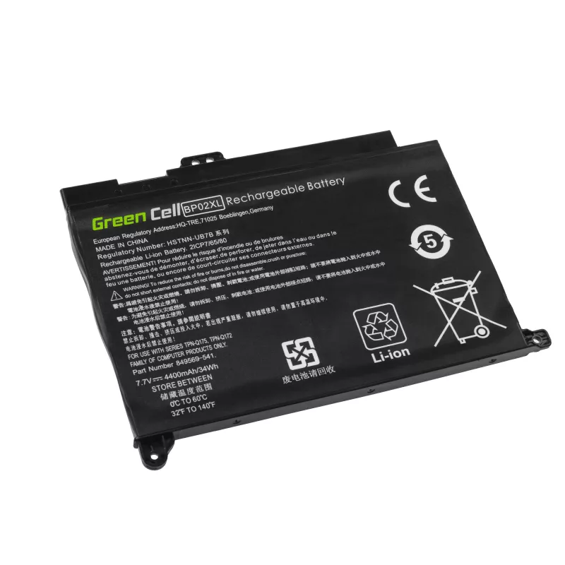 Batería Green Cell HP150 — polímero de litio 4500 mAh, para HP Pavilion 15-AU / 15-AW serie, negro
