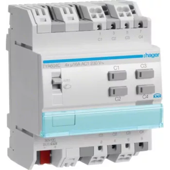 Salida conmutada/persiana KNX 4 canales 16A TYA604C (TYA604C)