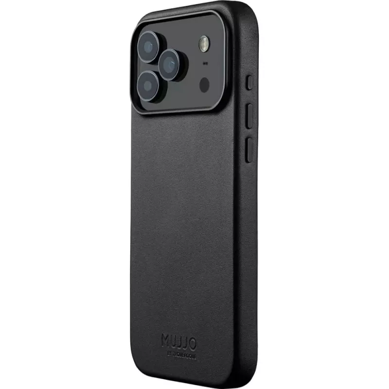 Mujjo Full Leather Case funda para iPhone 17 Pro Max negro