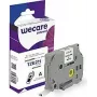 Cinta de etiquetar Brother K80014W4 negro sobre blanco TZe