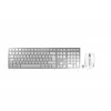 CHERRY DW 9100 Teclado y ratón incluidos universal RF Wireless + Bluetooth checo, eslovaco plateado