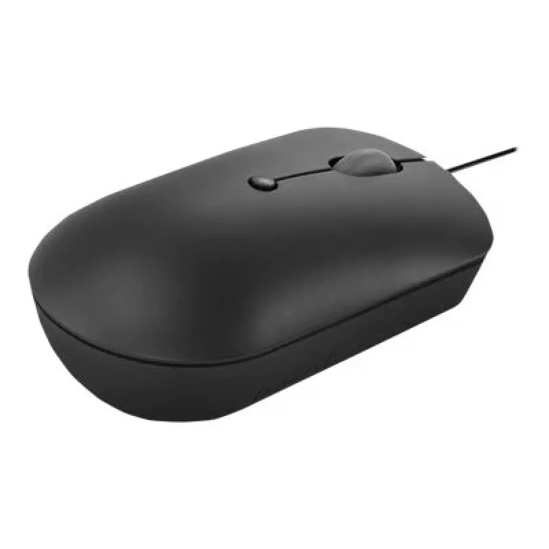Ratón óptico con cable Lenovo GY51D20875 USB Type-C, ambidiestro, 2400 DPI, 4 botones, negro