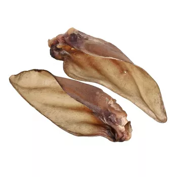 Premios para perros PETITTO oreja de ternera con cartílago — pack de 10, snacks masticables monocomponente