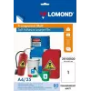 Película PET autoadhesiva Lomond para impresora láser A4 25 hojas Transparente Mate