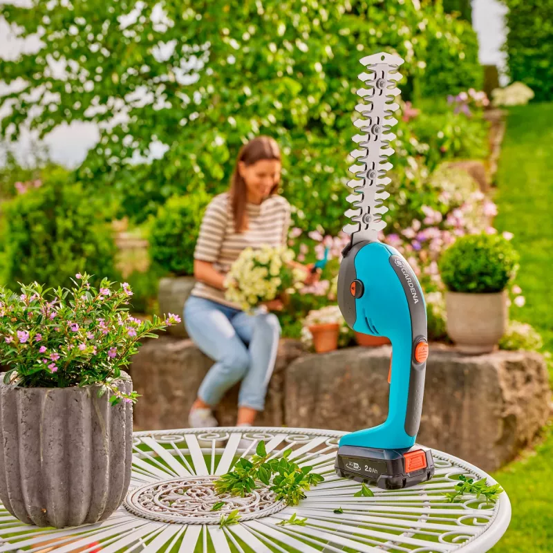 Tijera cortacésped a batería GARDENA 14750-55 20 cm 18 V Verde Gris