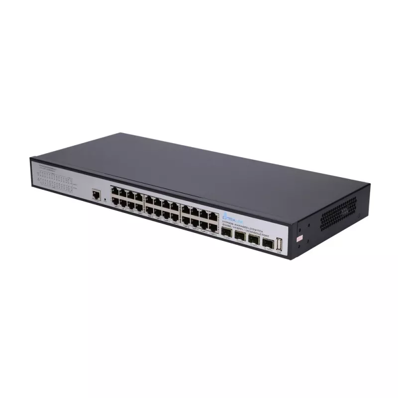 Extralink Hypnos Switch, 24x RJ45 1000Mb/s, 4x SFP+, L3, gestionado
