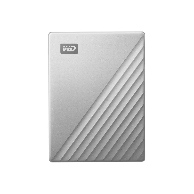 WD My Passport Ultra para Mac WDBKYJ0020BSL - Disco duro - cifrado - 2 TB - externo (portátil) - USB 3.0 (conector USB-C) - AES de 256 bits - Plata