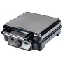 Gofrera Ravanson GR-7030 — 4 gofres, 1100 W, placas antiadherentes, termostato regulable, asa que no se calienta
