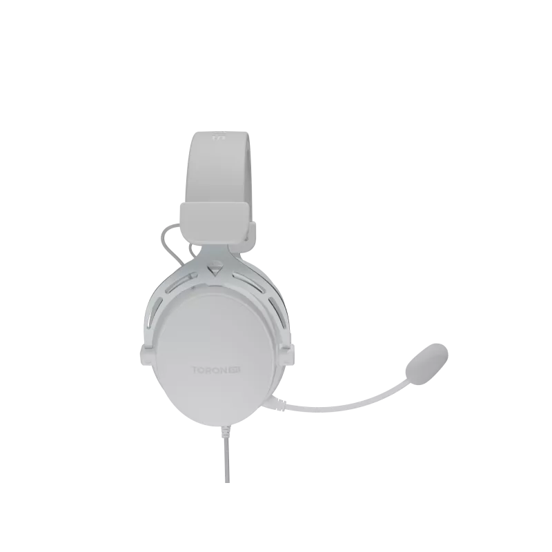 Auriculares con cable Genesis Toron 531 blancos con micrófono, diseño on-ear ligero