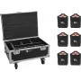 Set de iluminación EUROLITE 6x AKKU IP TL-3 QCL con estuche y función de carga